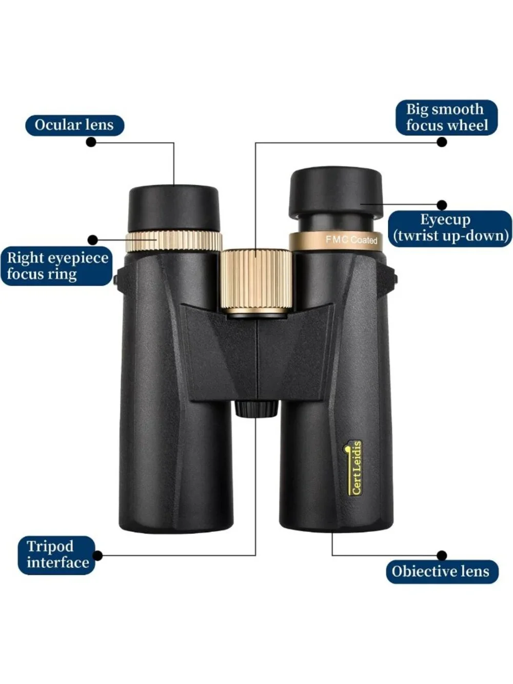High-Powered 8x42 HD Binoculars with Phone Adapter & Tripod - Waterproof
